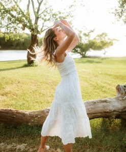 STORIA Everly Smocked Lace Tiered Maxi Dress 15 STORIA Everly Smocked Lace Tiered Maxi Dress