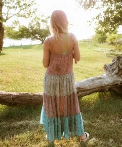 STORIA Capriccio Paisley Tiered Maxi Dress DRESSES