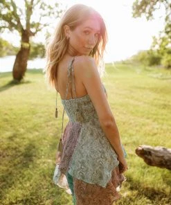 STORIA Italiano Paisley Ruffle Mini Dress DRESSES