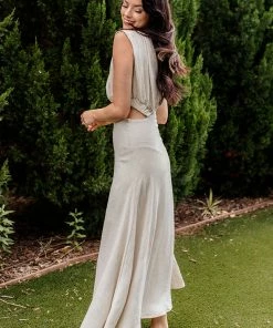 BT BEST SELLERS Vivia Linen Cut Out Midi Dress 16 BT BEST SELLERS Vivia Linen Cut Out Midi Dress