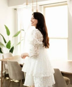 STORIA Marly Daisy Applique Floral Babydoll Dress BEST SELLERS