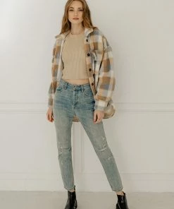 BT Maybrooke Plaid Wool Blend Jacket