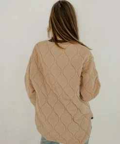 BT OUTERWEAR Charli Stone Washed Quilted Jacket - Sand