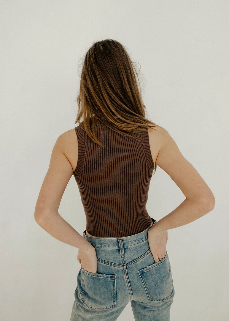 BT Piper Ribbed Cropped Tank Top - Brown BEST SELLERS 9 BT Piper Ribbed Cropped Tank Top - Brown BEST SELLERS