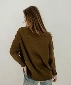 BT BUMP FRIENDLY Owen Ribbed Chunky Sweater - Olive
