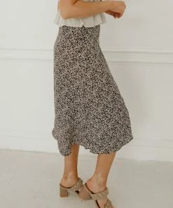WL RESORT READY True To You Printed Ruffle Midi Skirt