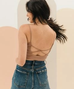 BT Quinny Ribbed Brami - Dark Taupe TOPS