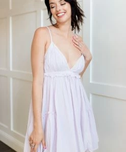 LE LIS BEST SELLERS Gracie Cotton Babydoll Dress - Lavender