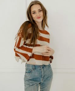 BT Jamila Striped Yarn Knit Sweater TOPS