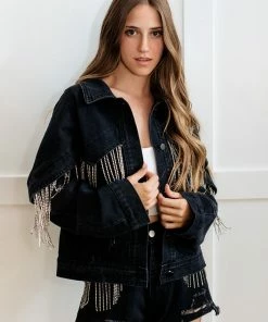 BLUE B Rhinestone Cowgirl Distressed Denim Shorts