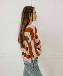 BT Jamila Striped Yarn Knit Sweater TOPS