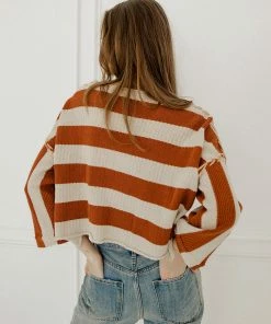 BT Jamila Striped Yarn Knit Sweater TOPS