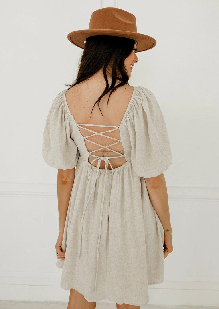 BT Wilker Linen Puffy Sleeve Babydoll Dress RESTOCKED 4 BT Wilker Linen Puffy Sleeve Babydoll Dress RESTOCKED