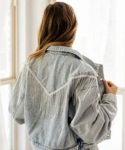 BLUE B MATCHING SETS Rhinestone Cowgirl Denim Jacket 17 BLUE B MATCHING SETS Rhinestone Cowgirl Denim Jacket