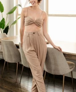 MABLE Veronica Linen Blend Set - Coffee MATCHING SETS