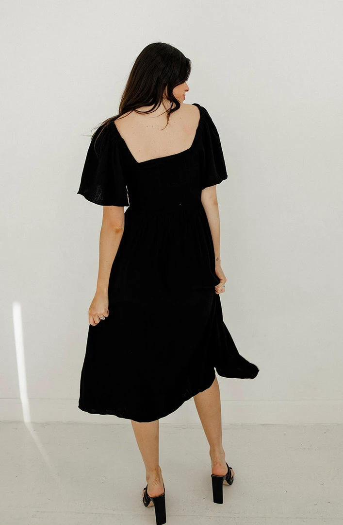 BT Chantel Linen Smocked Pocketed Midi Dress BUMP FRIENDLY 6 BT Chantel Linen Smocked Pocketed Midi Dress BUMP FRIENDLY