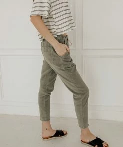 WL Karissa Drawstring Corduroy Pocketed Pants - Olive 13 WL Karissa Drawstring Corduroy Pocketed Pants - Olive