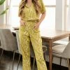 LE LIS MATCHING SETS Exposition Linen Abstract Pocketed Pants
