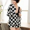 LE LIS MATCHING SETS Johan Checkered Button Down Top