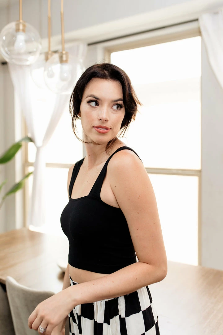 BT Always Lucky Seamless Crop Tank - Black TOPS 4 BT Always Lucky Seamless Crop Tank - Black TOPS