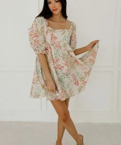 BT Paradiso Puff Sleeve Babydoll Dress