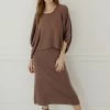 BT Byron Ribbed Knit Dollman Top - Chocolate MATCHING SETS