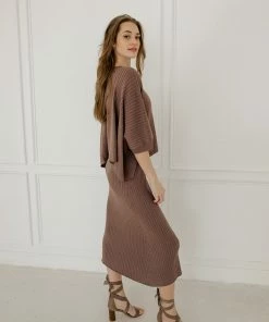 BT Byron Ribbed Knit Dollman Top - Chocolate MATCHING SETS 10 BT Byron Ribbed Knit Dollman Top - Chocolate MATCHING SETS