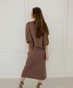 BT Byron Ribbed Knit Dollman Top - Chocolate MATCHING SETS 11 BT Byron Ribbed Knit Dollman Top - Chocolate MATCHING SETS