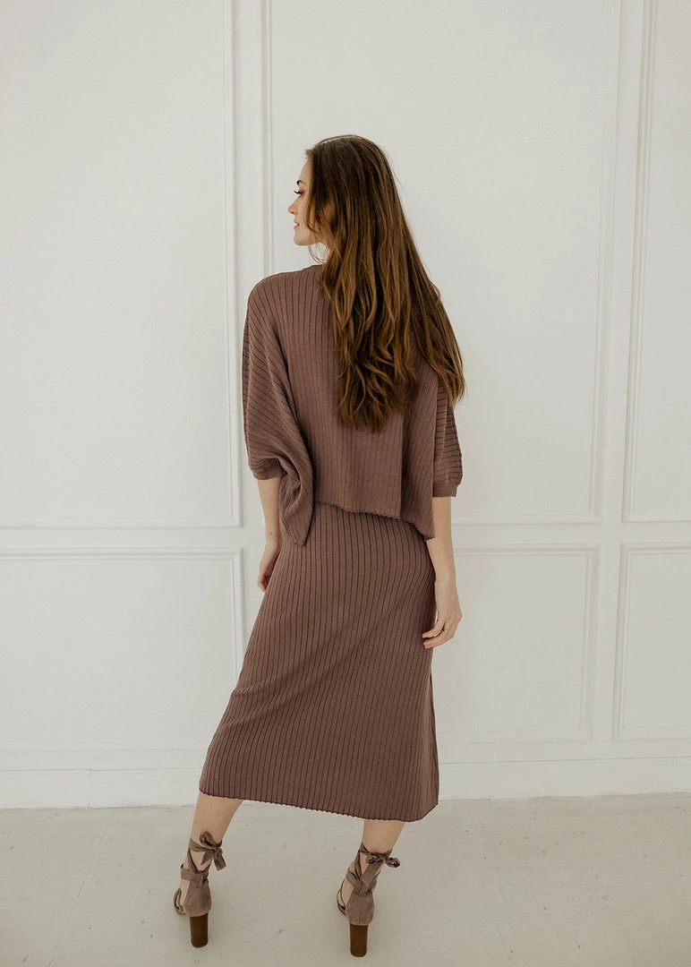 BT Byron Ribbed Knit Dollman Top - Chocolate MATCHING SETS 6 BT Byron Ribbed Knit Dollman Top - Chocolate MATCHING SETS