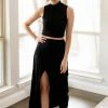 BT Let's Get Away Wrap Maxi Skirt - Black