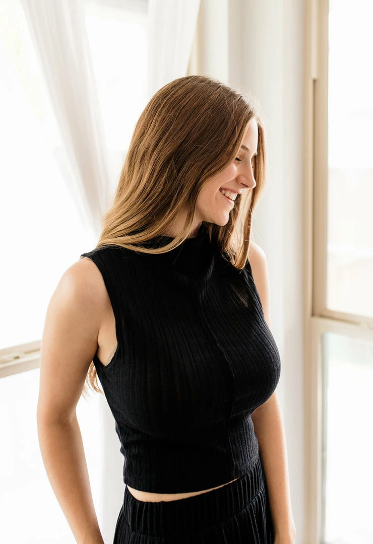 BT MADE IN THE USA Someday Soon Ribbed Tank Top - Black 7 BT MADE IN THE USA Someday Soon Ribbed Tank Top - Black