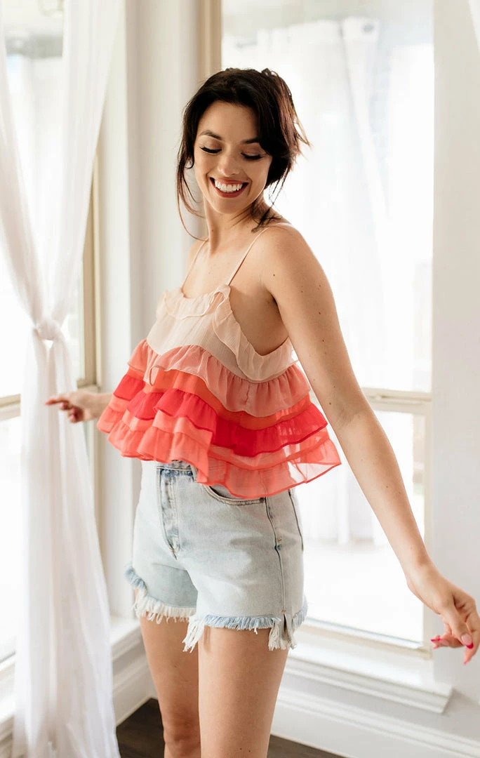 STORIA TOPS Vivid Ruffle Tiered Top 3 STORIA TOPS Vivid Ruffle Tiered Top