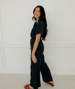 BT ROMPERS + JUMPSUITS Maisel Cotton Button Down Jumpsuit