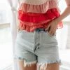 BT Mandy High Rise Distressed Denim Shorts BEST SELLERS 1 BT Mandy High Rise Distressed Denim Shorts BEST SELLERS