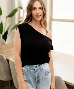 BT Good Times Draped Ribbed Knit Top - Black MADE IN THE USA 12 BT Good Times Draped Ribbed Knit Top - Black MADE IN THE USA