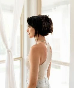 BT Tammy Ribbed Racerback Brami - Chalk TOPS