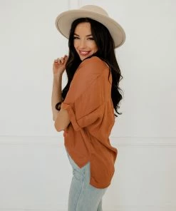 BT TOPS Haven Satin Blouse - Terracotta 13 BT TOPS Haven Satin Blouse - Terracotta