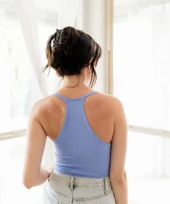 BT TOPS Tammy Ribbed Racerback Brami - Periwinkle