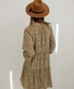 WL Korbin Floral Tiered Babydoll Dress - Mustard 13 WL Korbin Floral Tiered Babydoll Dress - Mustard