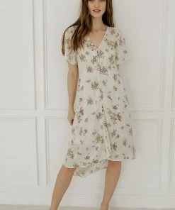 BT DRESSES Samantha Floral Button Down High Low Dress
