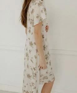 BT DRESSES Samantha Floral Button Down High Low Dress