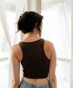 BT Meant To Be Ribbed Seamless Crop Top - Fudge