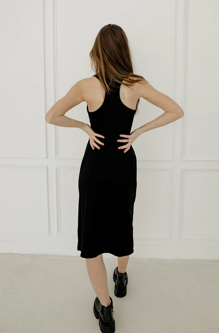 BT Kaye Ribbed Racerback Tank Midi Dress - Black BUMP FRIENDLY 6 BT Kaye Ribbed Racerback Tank Midi Dress - Black BUMP FRIENDLY