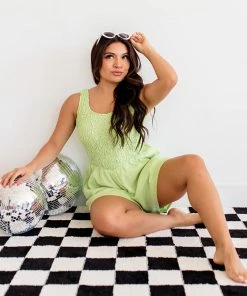 LE LIS Elenore Smocked Romper