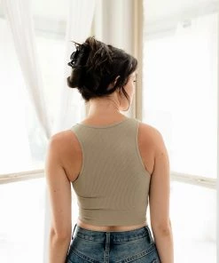 BT TOPS Meant To Be Ribbed Seamless Crop Top - Light Moss 11 BT TOPS Meant To Be Ribbed Seamless Crop Top - Light Moss