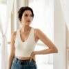 BT TOPS Meant To Be Ribbed Seamless Crop Top - Cream 2 BT TOPS Meant To Be Ribbed Seamless Crop Top - Cream