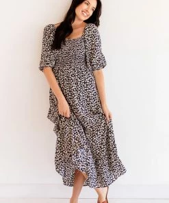 BT Alma Smocked Floral Maxi Dress