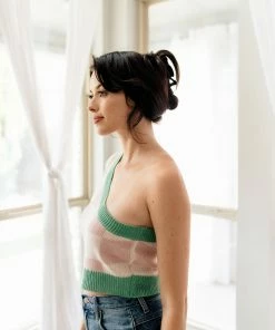 LE LIS TOPS Cope Checkered One Shoulder Top 11 LE LIS TOPS Cope Checkered One Shoulder Top