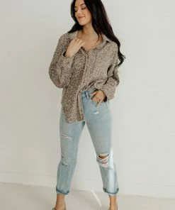 WL Unstoppable Corduroy Leopard Shacket - Mocha