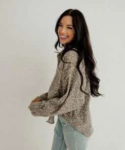 WL Unstoppable Corduroy Leopard Shacket - Mocha